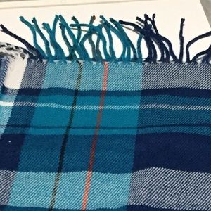 Unisex scarf plaid teal
